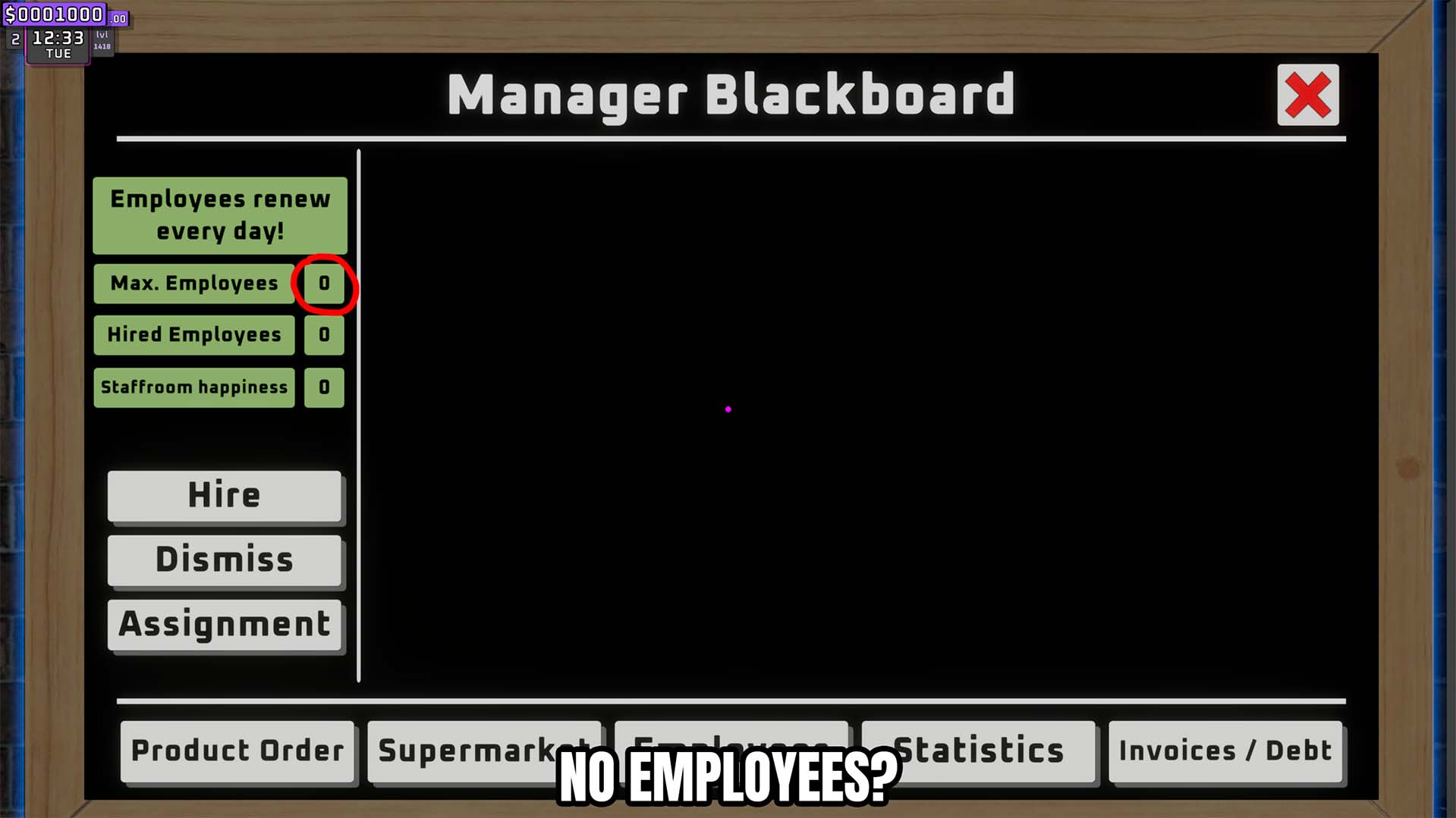 Set Max Employees preview